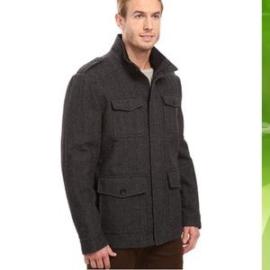 Tommy Hilfiger herringbone field wool coat